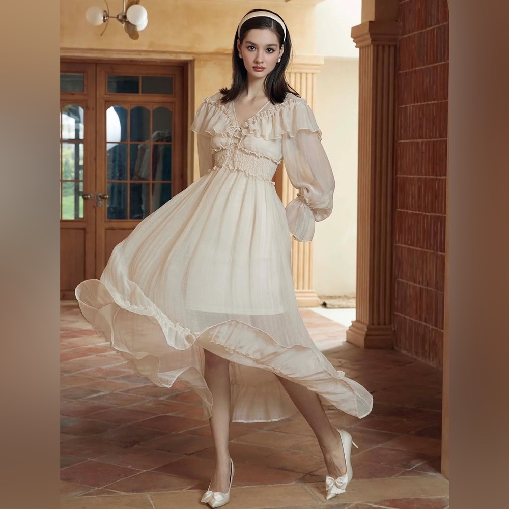 Lacemade Seine Mist Dress (Pear White)